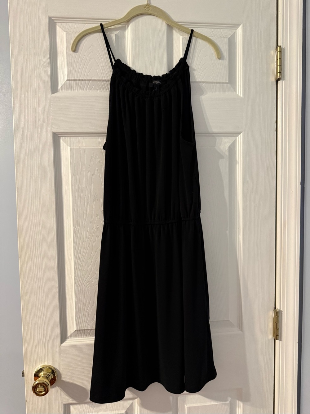 Banana Republic Black Spaghetti Strap Midi Sundress